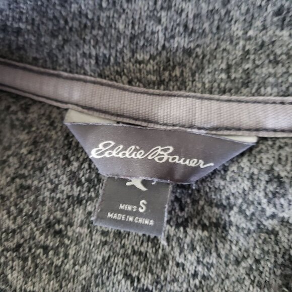 Eddie Bauer Mens Small Gray 1/4 Zip Pullover Sweater Fleece Outdoor Layering - Picture 4 of 5